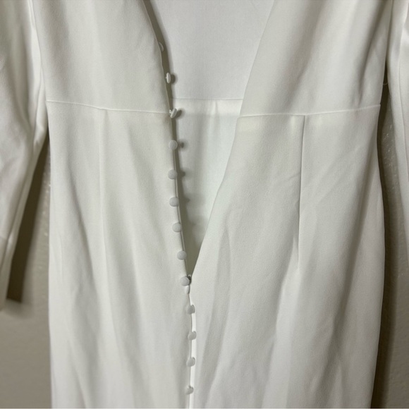 Feeling of Forever White Long Sleeve Mermaid Maxi Dress NWOT Small - Picture 6 of 7